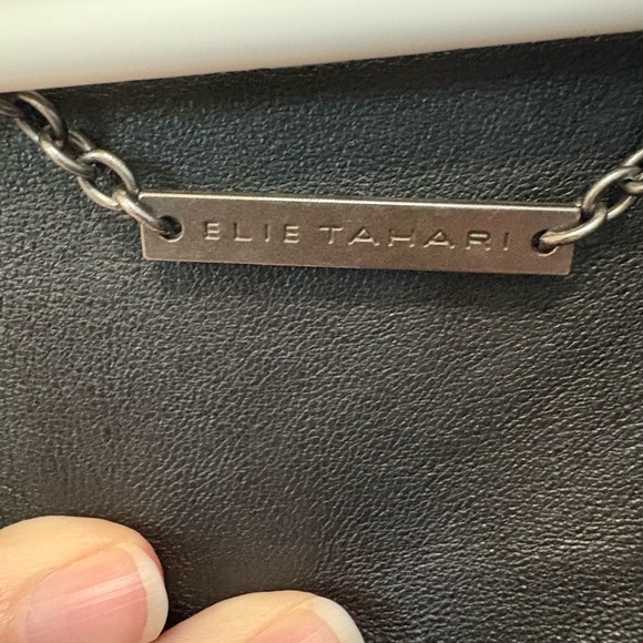 Elie Tahari open front Elegant Black Women's Jacket. Size XL. Lambs Leather - Picture 2 of 11